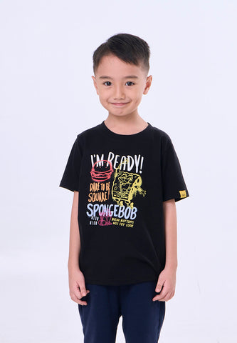 Mossimo Kids Spongebob Black Bean Unisex Regular Tshirt