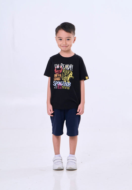 Mossimo Kids Spongebob Black Bean Unisex Regular Tshirt
