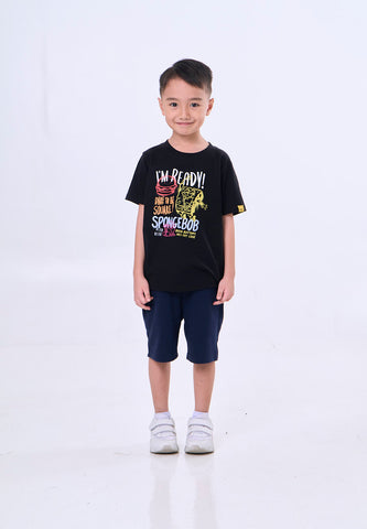 Mossimo Kids Spongebob Black Bean Unisex Regular Tshirt
