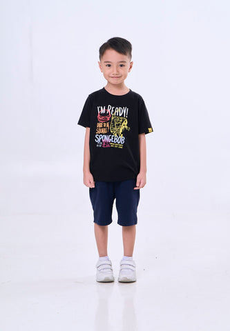 Mossimo Kids Spongebob Black Bean Unisex Regular Tshirt
