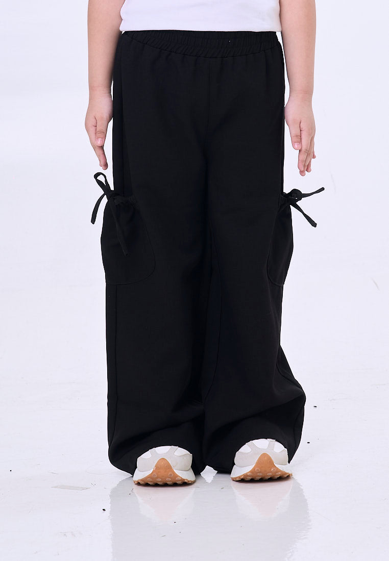 Mossimo Kids  Amelia Black Wide Leg Pants w/ Patch Pockets