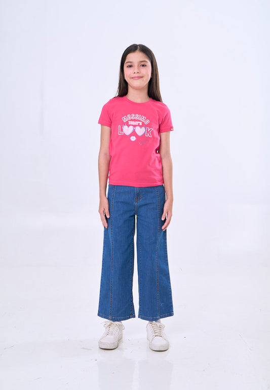Mossimo Kids Rumi Medium Blue Wide Leg Denim Jeans