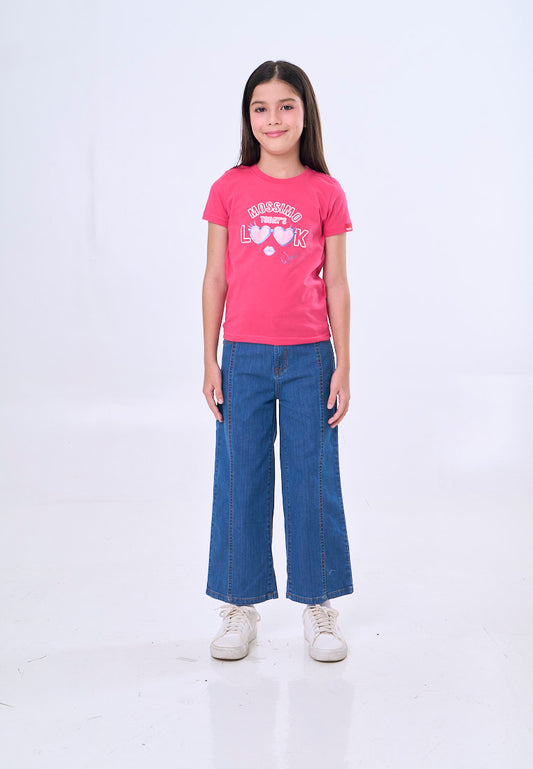 Mossimo Kids Raspberry Basic Graphic Tshirt w/ Pearl For Girl