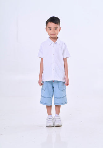 Mossimo Kids Troy White Resort Polo For Boys