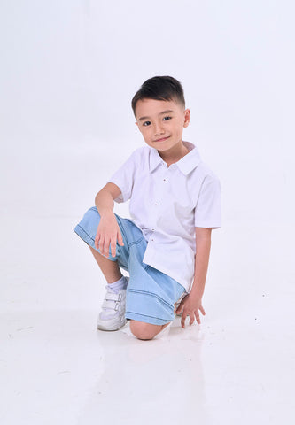 Mossimo Kids Troy White Resort Polo For Boys