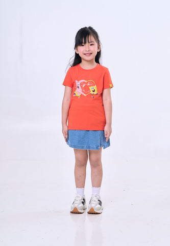 Mossimo Kids Spongebob & Patrick Red Orange Regular Tshirt
