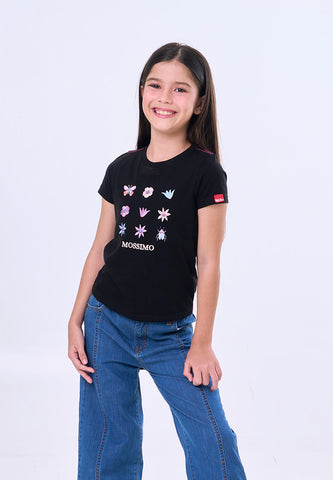 Mossimo Kids Joyce Black Basic Graphic Tshirt