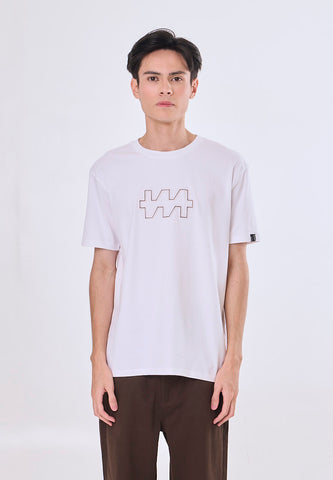 Mossimo John White Unisex Fit Tee