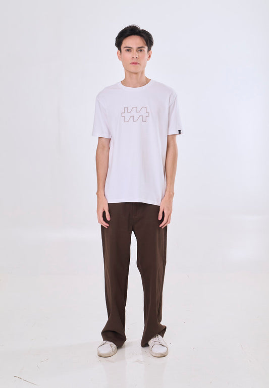 Mossimo John White Unisex Fit Tee