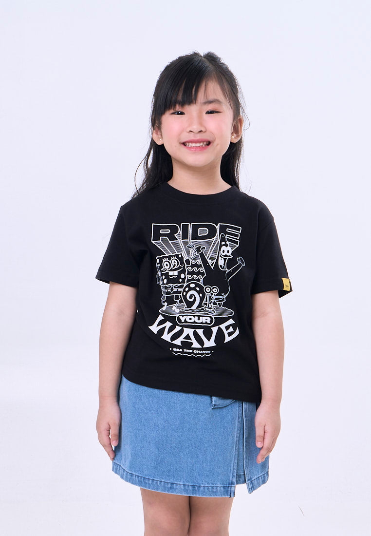 Mossimo Kids Spongebob Black Basic Unisex Tshirt