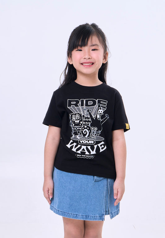 Mossimo Kids Spongebob Black Basic Unisex Tshirt