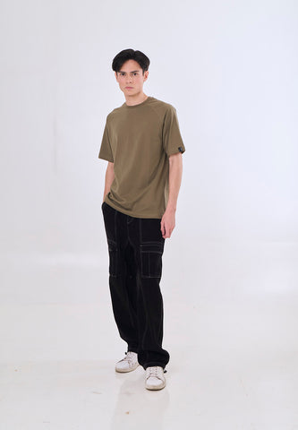 Mossimo Dean Olive Raglan Comfort Fit Tee