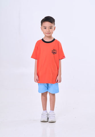 Mossimo Kids Red Orange Mossybear Unisex Regular Tshirt