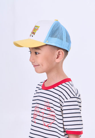 Mossimo Kids White Blue Spongebob Trucker Cap