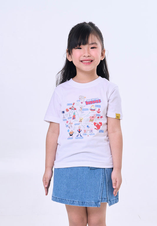 Mossimo Kids Spongebob White Basic Unisex Tshirt