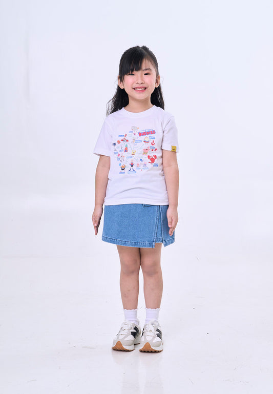 Mossimo Kids Spongebob White Basic Unisex Tshirt
