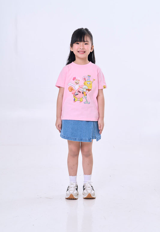 Mossimo Kids Spongebob Pink Unisex Regular Tshirt