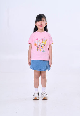 Mossimo Kids Spongebob Pink Unisex Regular Tshirt