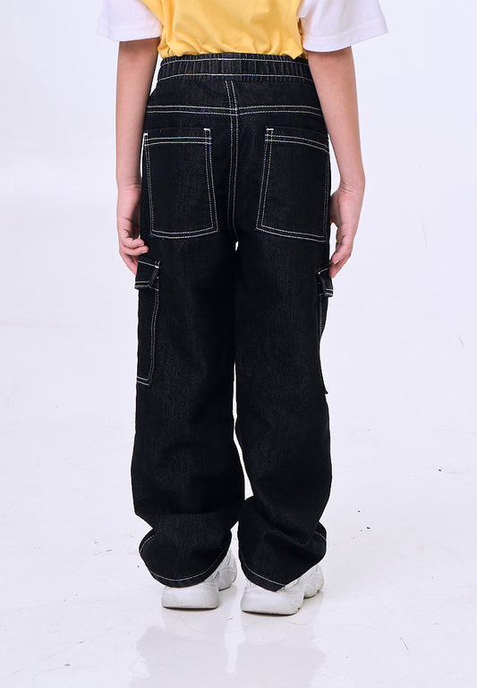 Mossimo Kids Elix Dark Denim Retro Cargo Jeans