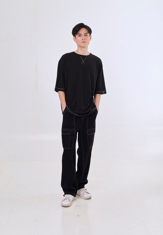 Mossimo Elian Black Unisex Modern Fit Tee