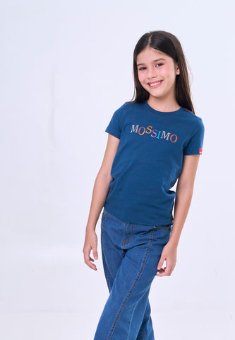 Mossimo Kids Bernice Soda Blue Basic Regular Tshirt