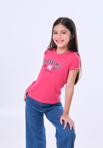 Mossimo Kids Cheryl Raspberry Basic Graphic Tshirt
