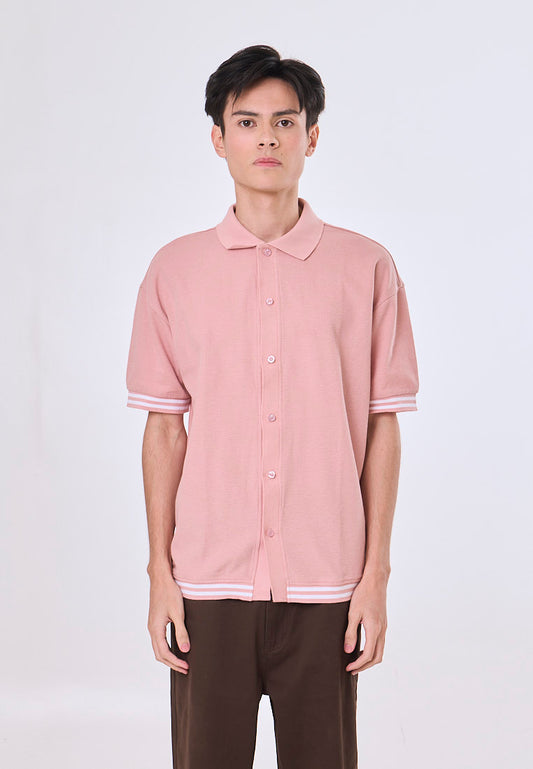 Mossimo Felix Pink Urban Polo Shirt For Men