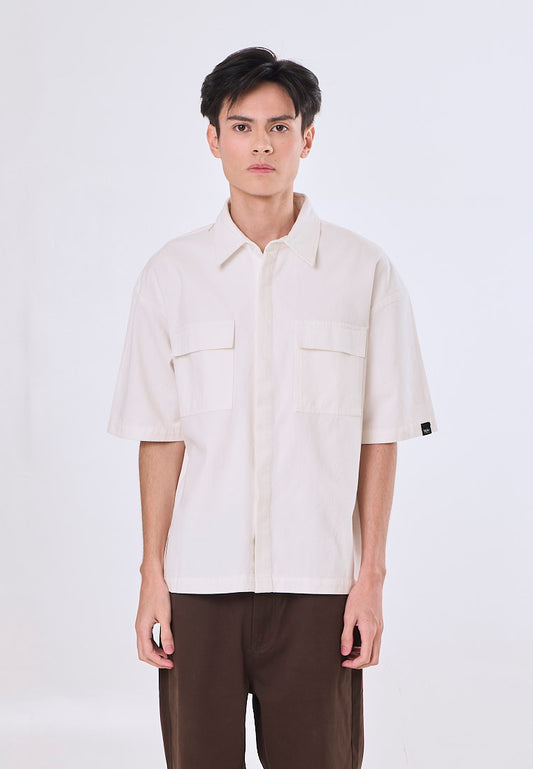 Mossimo Ralph White Tailored Woven Short Sleeves w/ Pocket