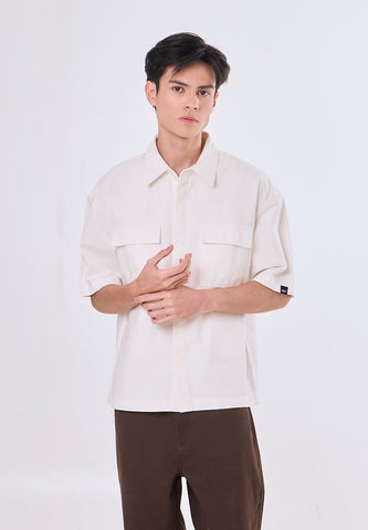 Mossimo Ralph White Tailored Woven Short Sleeves w/ Pocket