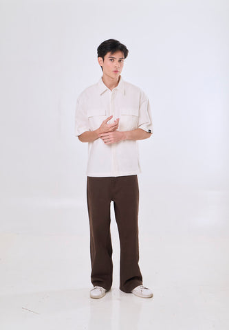 Mossimo Ralph White Tailored Woven Short Sleeves w/ Pocket