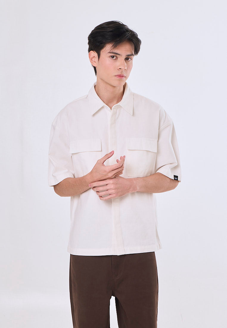Mossimo Ralph White Tailored Woven Short Sleeves w/ Pocket