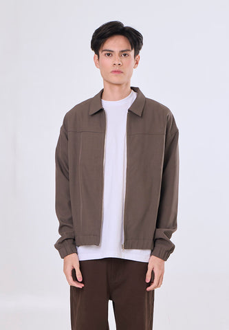 Mossimo Zeke Olive Boxy Bomber Jacket For Men