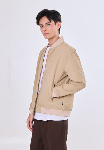 Mossimo Larry Khaki Boxy Nylon Bomber Jacket