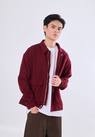 Mossimo Marlo Red Suede Boxy Jacket For Men