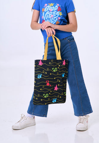 Mossimo Kids Spongebob Black Canvas Tote Bag