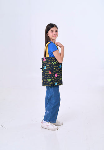 Mossimo Kids Spongebob Black Canvas Tote Bag