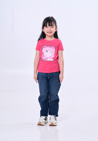 Mossimo Kids Caroline Raspberry Basic Graphic Tshirt