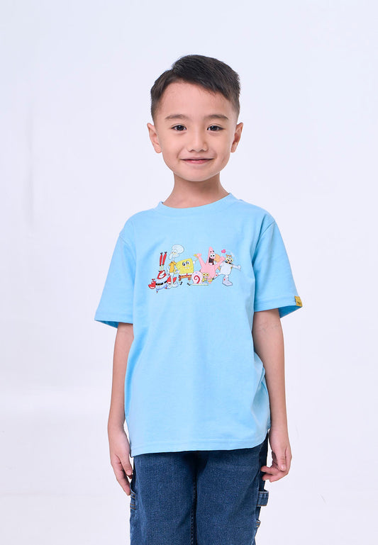 Mossimo Kids Spongebob Blue Basic Unisex Tshirt