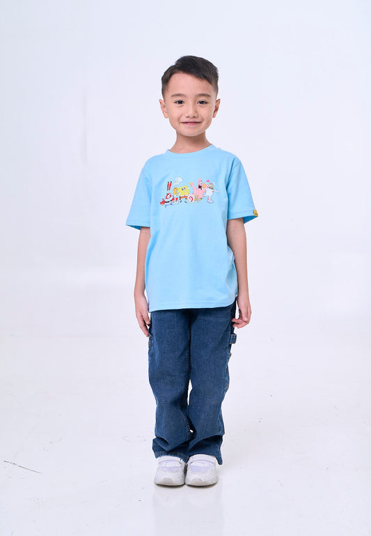 Mossimo Kids Spongebob Blue Basic Unisex Tshirt