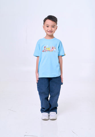 Mossimo Kids Spongebob Blue Basic Unisex Tshirt