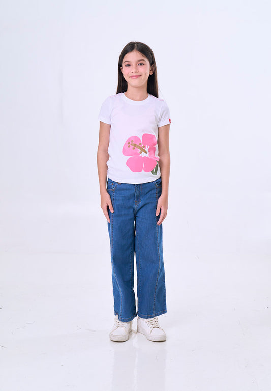 Mossimo Kids White Regular Graphic Tshirt For Girls