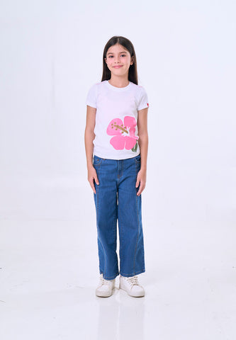 Mossimo Kids White Regular Graphic Tshirt For Girls