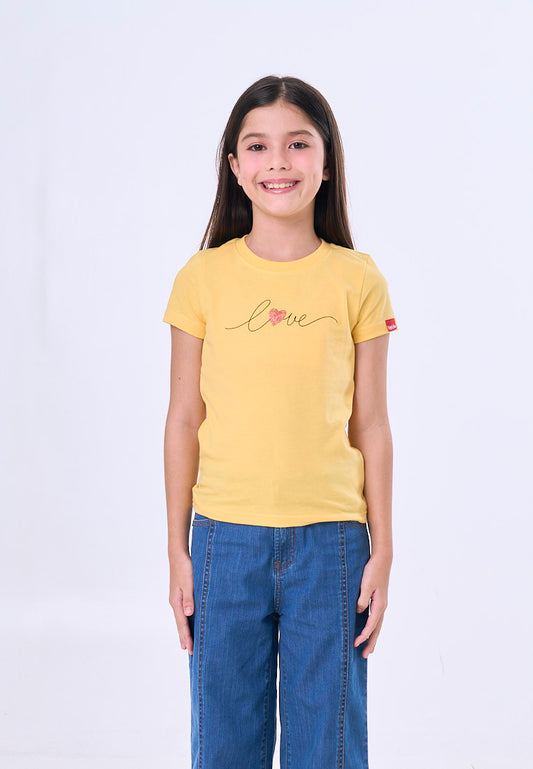 Mossimo Kids Belinda Yellow Basic Regular Tshirt