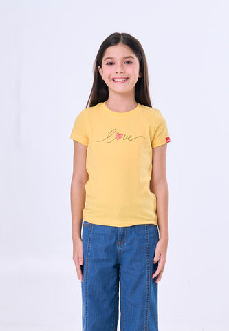Mossimo Kids Belinda Yellow Basic Regular Tshirt