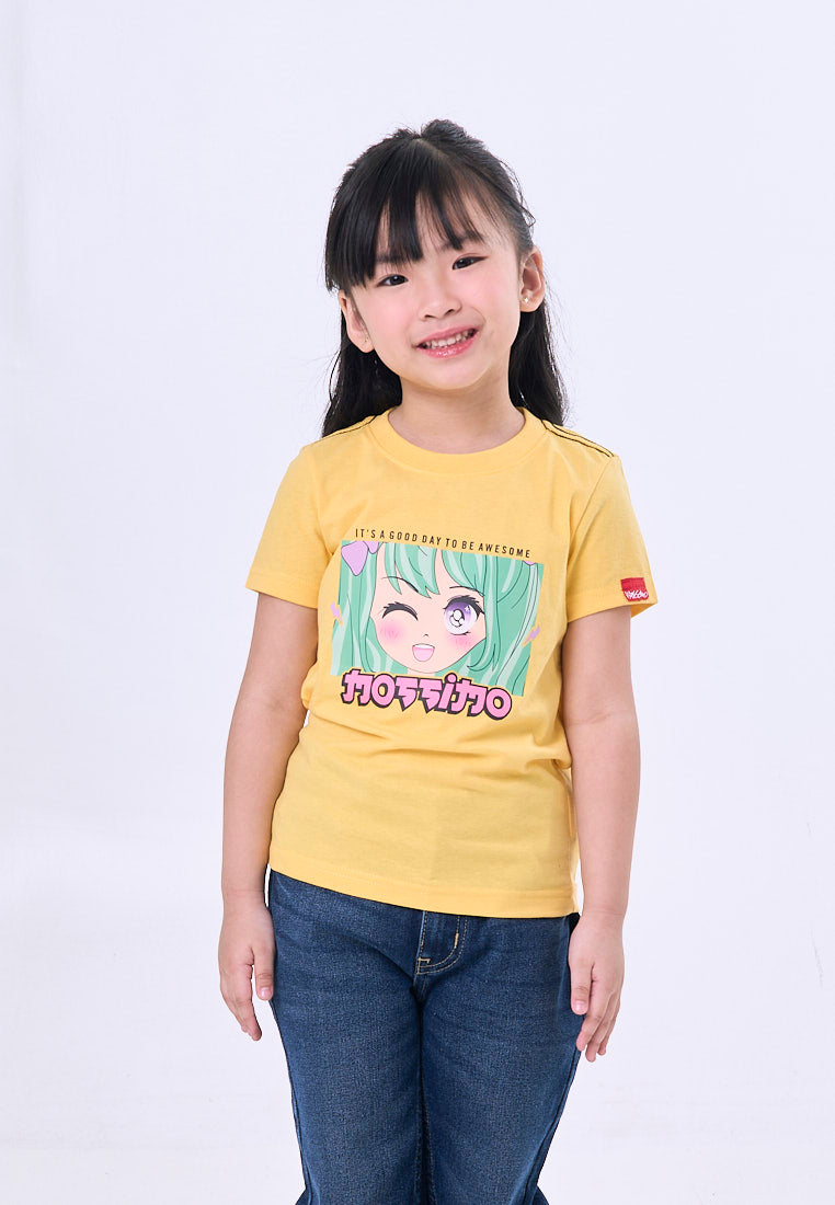 Mossimo Kids Anne Yellow Basic Graphic Tshirt