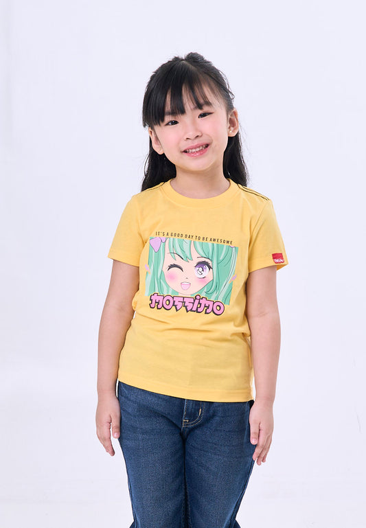 Mossimo Kids Anne Yellow Basic Graphic Tshirt