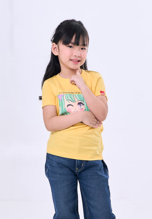 Mossimo Kids Anne Yellow Basic Graphic Tshirt