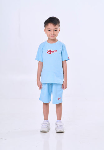 Mossimo Kids Caius Sky Blue Basic Tshirt w/ Short Set