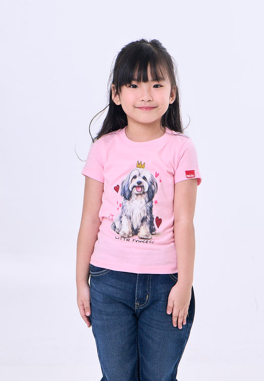 Mossimo Kids Vienne Pink Basic Graphic Tshirt For Girls
