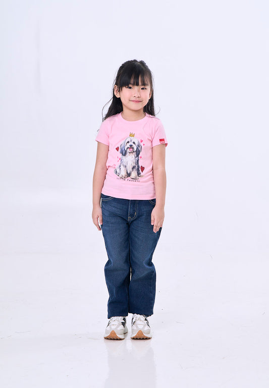Mossimo Kids Vienne Pink Basic Graphic Tshirt For Girls